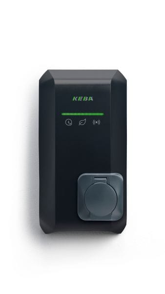 KEBA - P40 schwarz, 11kW-3phase, socket, BLE-WLAN, RFID, MID