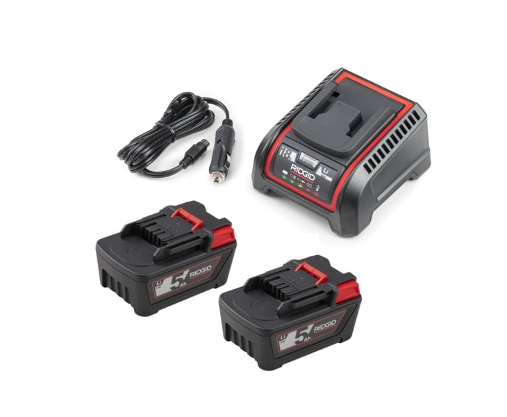 RIDGID - Set 2x18VAkku 5.0A/1xLadegerät