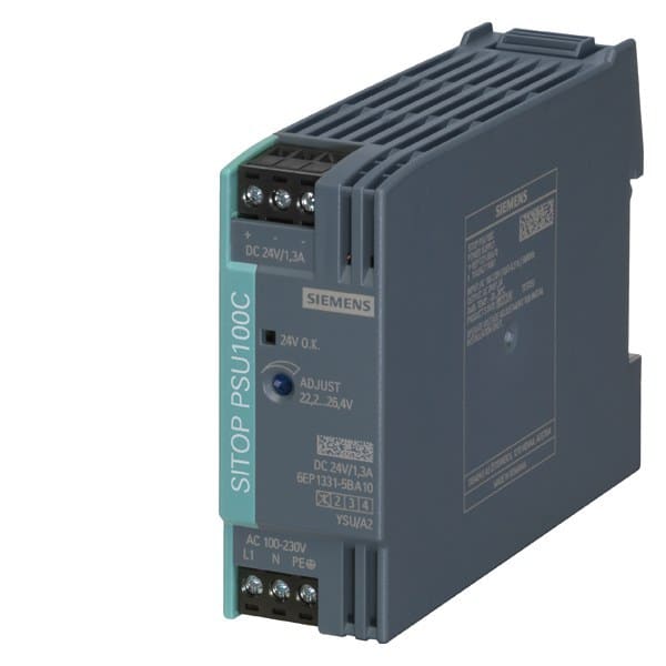SIEMENS - Stromversorgung SITOP PSU100C, 1-phasig DC 24 V/1,3 A