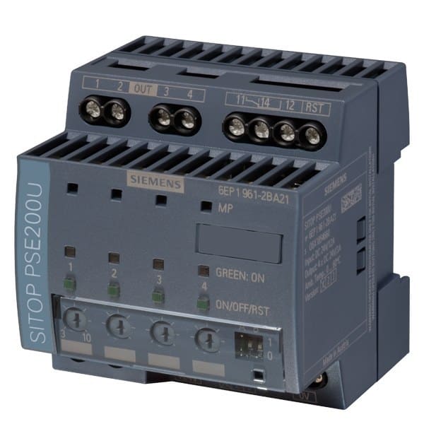 SIEMENS - Selektivitätsmodul SITOP PSE200U, DC 24 V/4 x 3 ... 10 A mit Summenmeldekontakt