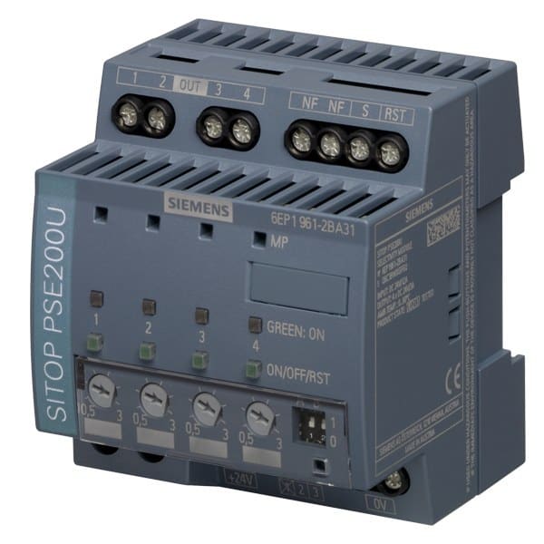 SIEMENS - Selektivitätsmodul SITOP PSE200U, DC 24 V/4 x 0,5 ... 3 A mit Einzelkanalmeldung