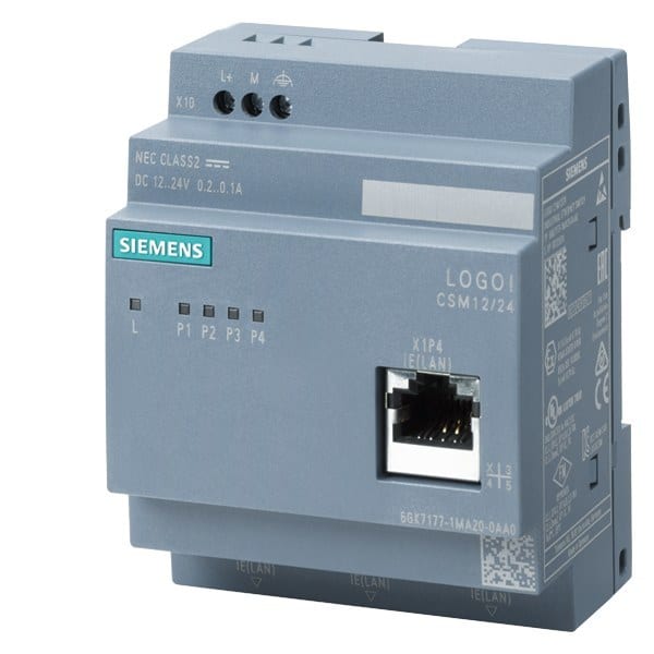 SIEMENS - SCALANCE LOGO! CSM 12/24, unmanaged Switch, 4x RJ45, 1x Frontport