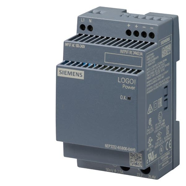 SIEMENS - Stromversorgung LOGO!Power, 1-phasig DC 24 V/2,5 A