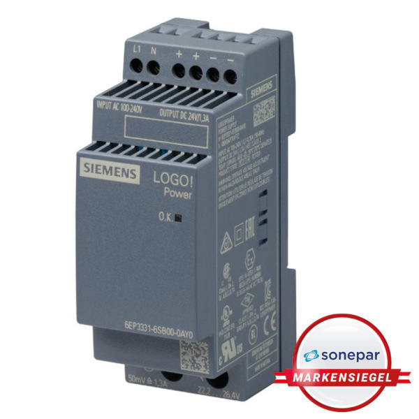 SIEMENS - MS! Stromversorgung LOGO!Power, 1-phasig DC 24 V/1,3 A
