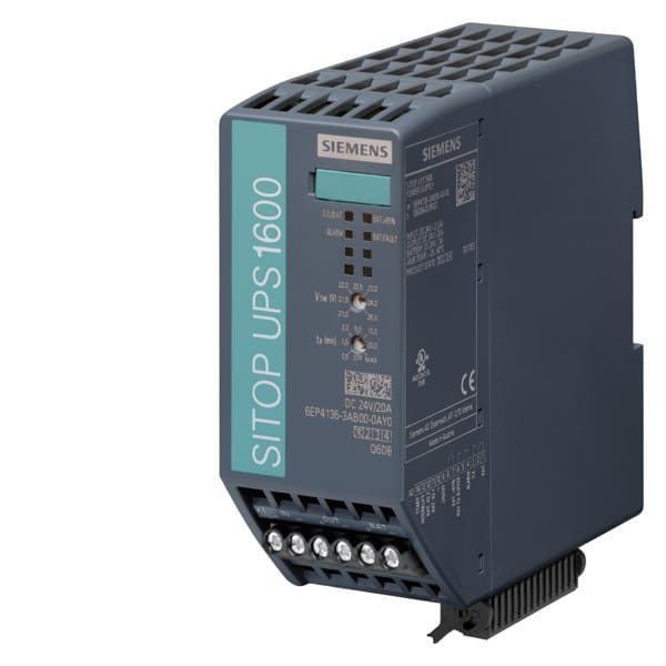 SIEMENS - Unterbrechungsfreie Stromversorgung SITOP UPS1600, DC 24 V/20 A