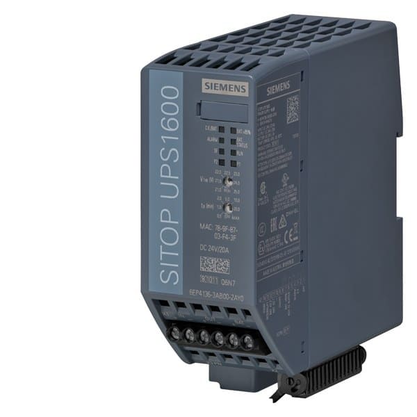 SIEMENS - Unterbrechungsfreie Stromversorgung SITOP UPS1600, DC 24 V/20 A mit IE/PN, Ex