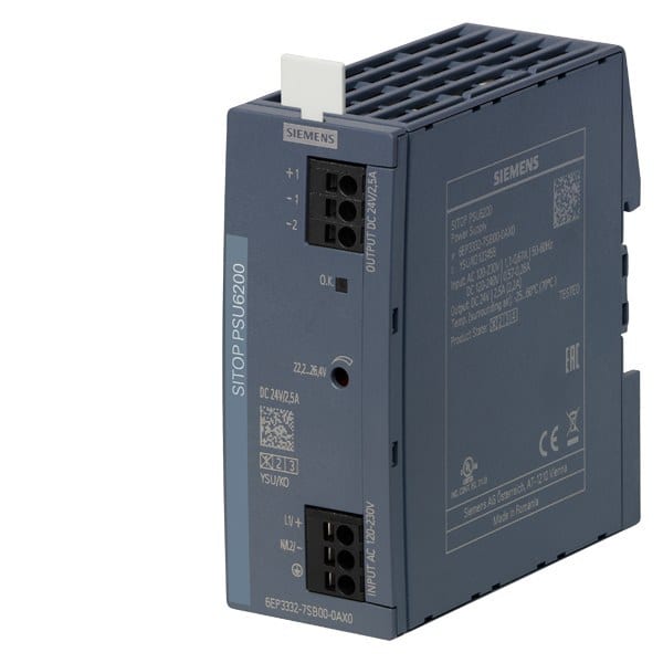 SIEMENS - Stromversorgung SITOP PSU6200, 1-phasig DC 24 V/2,5 A
