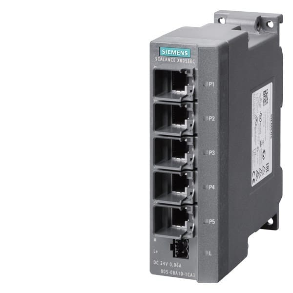 SIEMENS - SCALANCE X005TS, unmanaged Switch, 5x RJ45, erweiterter Temperaturbereich