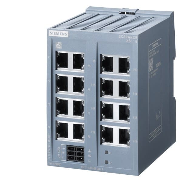 SIEMENS - SCALANCE XB116, unmanaged switch, 16x 10/100 Mbit/s RJ45 ports