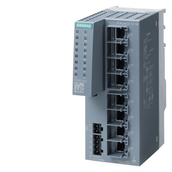 SIEMENS - SCALANCE XC108, unmanaged switch, 8x RJ45