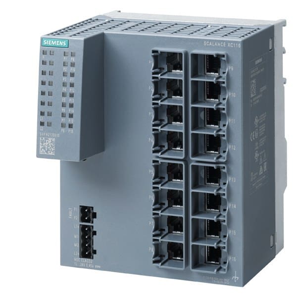 SIEMENS - SCALANCE XC116, unmanaged switch, 16x RJ45