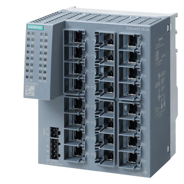 SIEMENS - SCALANCE XC124, unmanaged switch, 24x RJ45