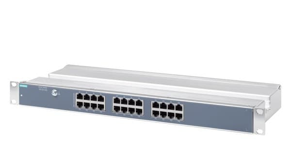 SIEMENS - SCALANCE XR124, unmanaged Rack Switch Workgroup, AC 230 V, 24x RJ45