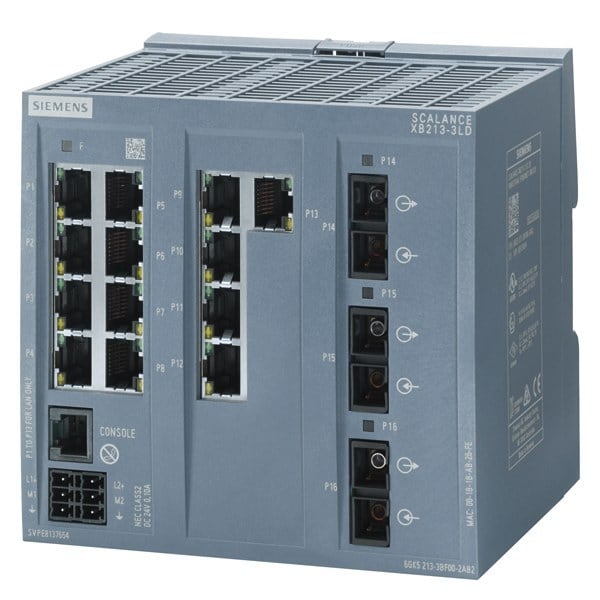 SIEMENS - SCALANCE XB213-3LD, managed Layer 2 Switch, 13xRJ45, 3xSinglemode SC, DEF: PN IO
