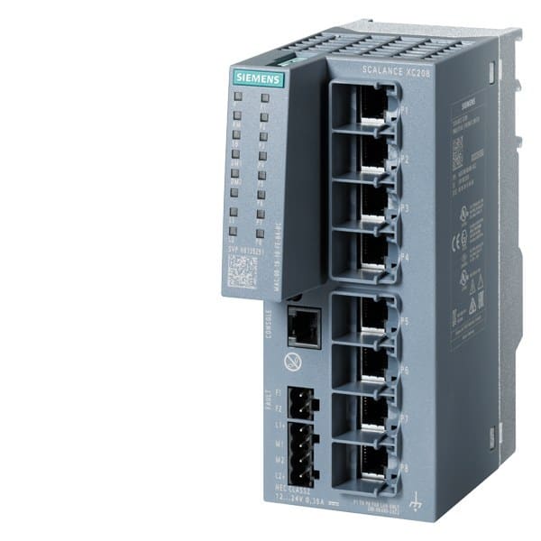 SIEMENS - SCALANCE XC208, managed Layer 2 switch, 8x RJ45