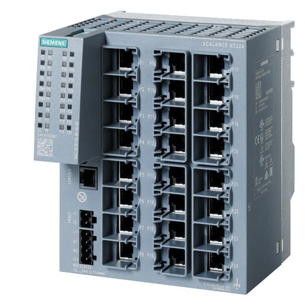 SIEMENS - SCALANCE XC224, managed Layer 2 switch, 24x RJ45