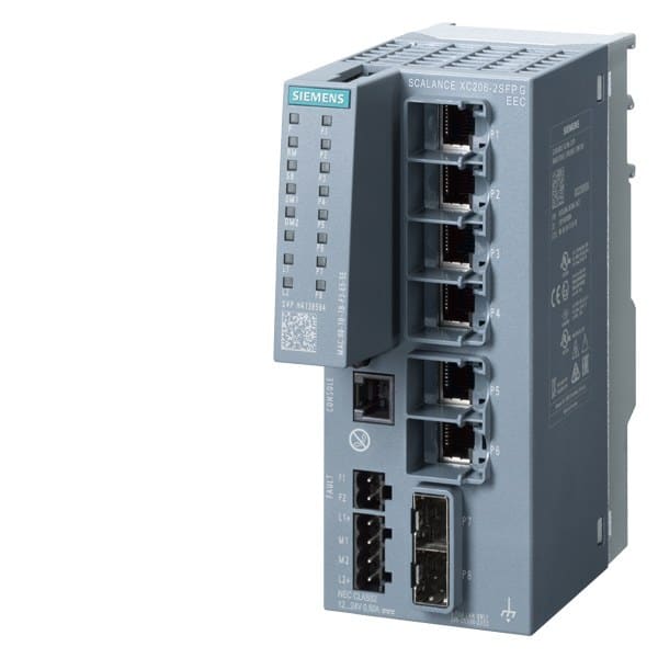 SIEMENS - SCALANCE XC206-2SFP G EEC, managed Layer 2 switch, 6x RJ45 2x SFP