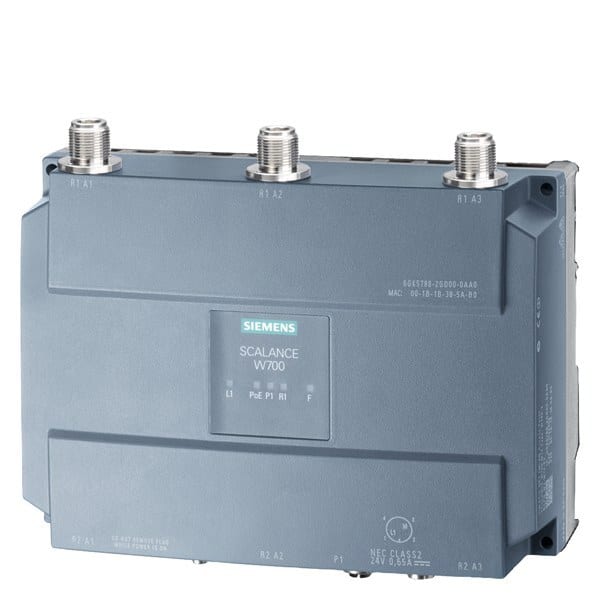 SIEMENS - IWLAN Client/WLAN Bridge, IP65, IEEE 802.11n, 3xN-Connect, PLUG-Steckplatz