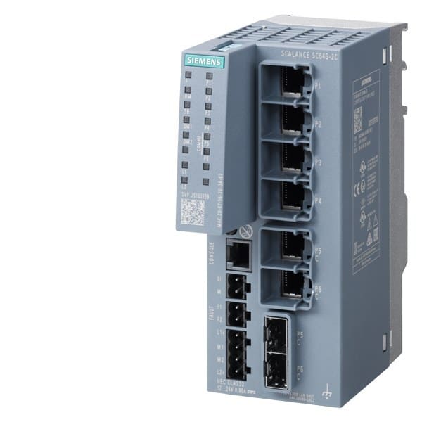 SIEMENS - SCALANCE SC646-2C Industrial Security Appliance, Firewall, VPN, 4xRJ45, 2xCombo