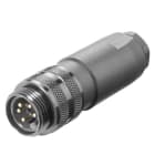 SIEMENS - 7/8 Zoll Anschlussstecker, axialer Kabelabgang, für ET 200, Stifteinsatz
