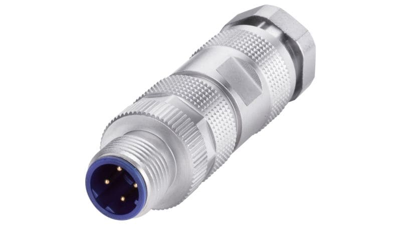 SIEMENS - IE M12 Plug PRO Steckverbinder 180° Kabelabg. (D-kodiert)