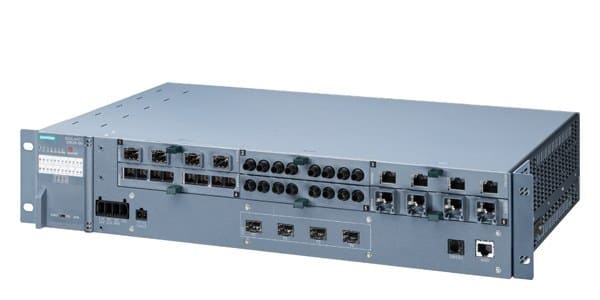 SIEMENS - SCALANCE XR528-6M Man., Layer2 Switch,4xSFP+,6xfür Medienmodule,PoE,Ports hinten