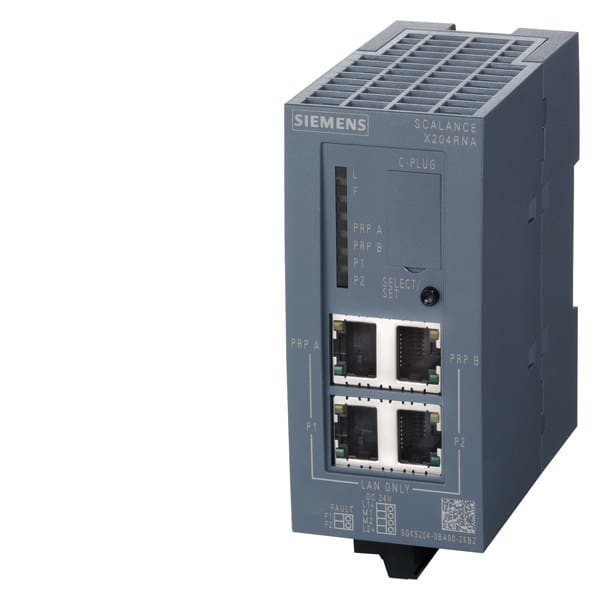 SIEMENS - SCALANCE X204RNA, managed Layer 2 switch, 4x RJ45, HSR