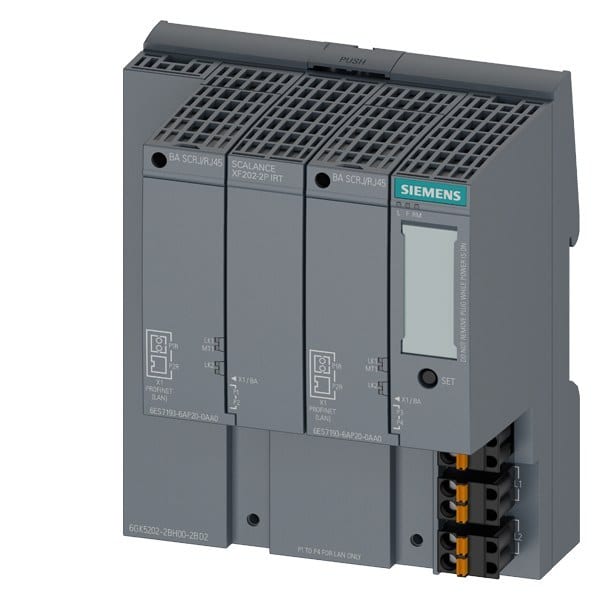SIEMENS - SCALANCE XF202-2P IRT, managed Layer 2 flat switch, 2x1 RJ45, 2x POF SC RJ