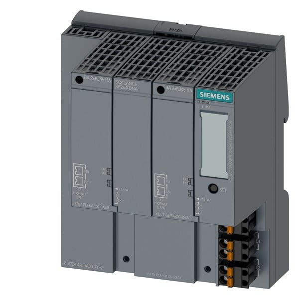 SIEMENS - SCALANCE XF204 DNA, managed Y-Switch, 4 x 10/100Mbit/s, 2x Busadapter-Schnittst.
