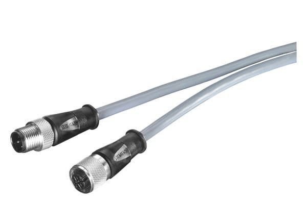SIEMENS - Power connecting Cable M12-180/M12-180, A-kodiert, 4-polig, 3 m, für ET200