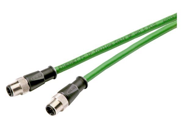 SIEMENS - IE Leitung-2 x M12-2x2-30m-2 x D-kod.-IP65,IP67-Cat5e-PVC-teil robust