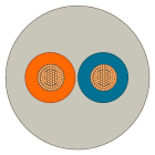 SIEMENS - Energy Cable, 2-adrige Energieleitung, Litze, 2x0,75 mm2, schleppfähig