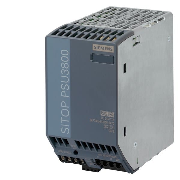 SIEMENS - Stromversorgung SITOP PSU3800, 3-phasig DC 24 V/17 A zum Batterieladen