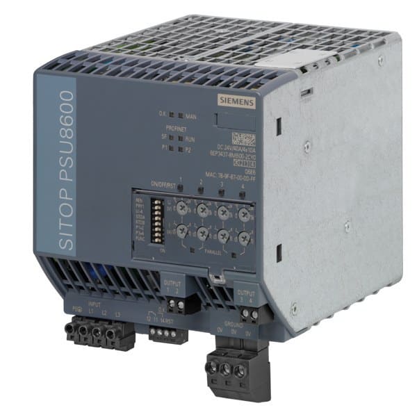 SIEMENS - Stromversorgungssystem SITOP PSU8600 3AC DC 24 V/40 A/4x10 A PN/IE