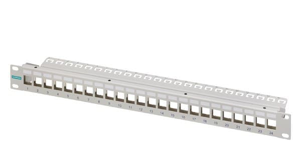 SIEMENS - 19 Module Frame 1RU, Modulträger für IE RJ45 Keystone oder FO LC Coupler