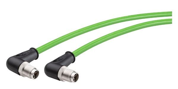 SIEMENS - IE TP Leitung-2 x M12-90-4x2-10m-2 x X-kod.-IP65/67-Cat6A-Halogenfrei-PUR-robust