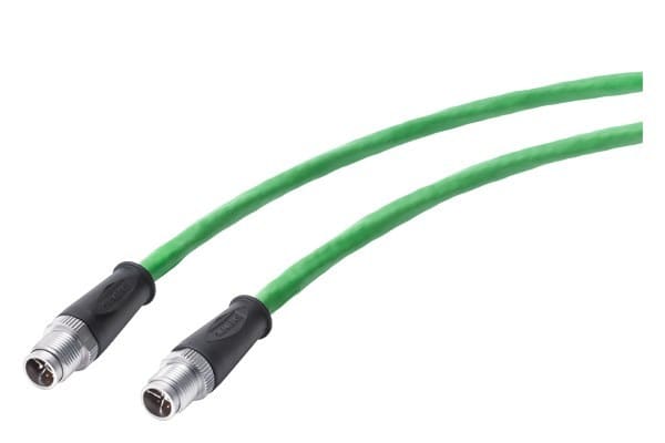 SIEMENS - IE TP Leitung-2 x M12-4x2-30m-2 x X-kod.-IP65/67-Cat6A-Halogenfrei-PUR-robust