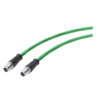 SIEMENS - IE TP Leitung-2 x M12-4x2-1m-2 x X-kod.-IP65/67-Cat6A-Halogenfrei-PUR-robust