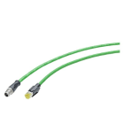 SIEMENS - IE TP Leitung-M12/RJ45-4x2-1m-X-kod.-IP65/67-Cat6A-Halogenfrei-PUR-robust