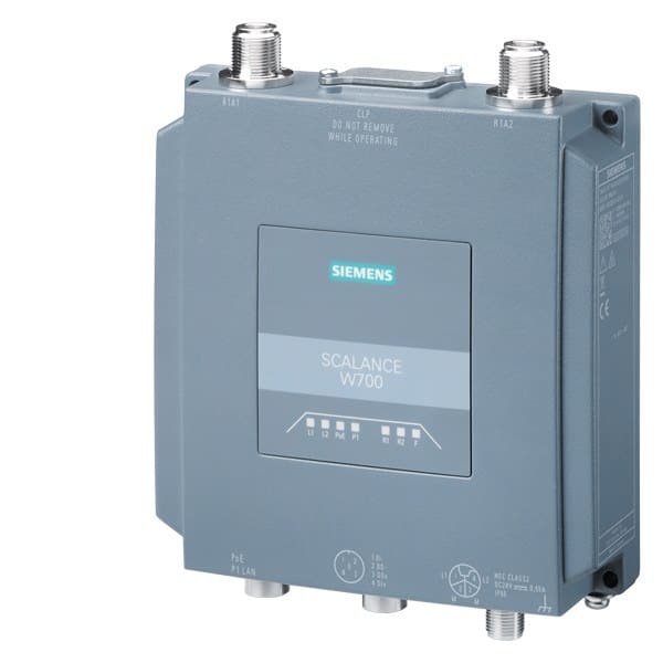 SIEMENS - IWLAN Access Point, IP65, IEEE 802.11ax, 1201Mbit/s, M12, 2xN-Connect, CLP-Slot