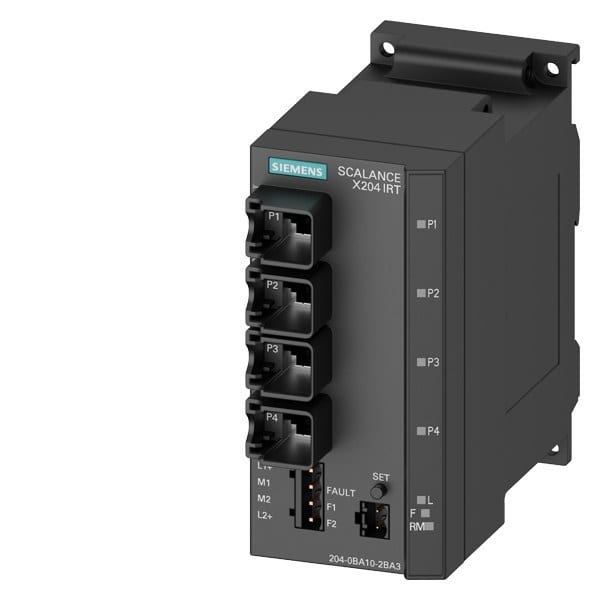 SIEMENS - SCALANCE X204IRT, managed Layer 2 switch, 4x RJ45