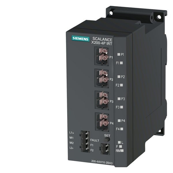 SIEMENS - SCALANCE X200-4P IRT, managed Layer 2 switch, 4x POF SC RJ