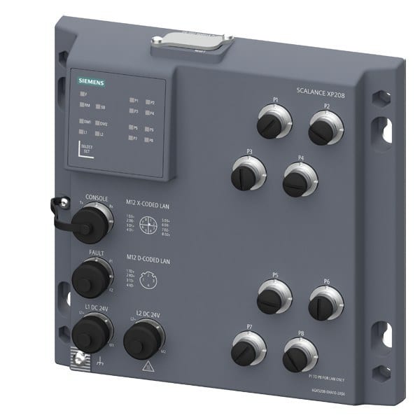 SIEMENS - SCALANCE XP208, IP65, Layer2 IE Switch