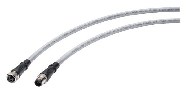 SIEMENS - Robust Power Conn.Cable IP69 M12-180/M12-180, L-kodiert, 4-polig, 15m, für ET200