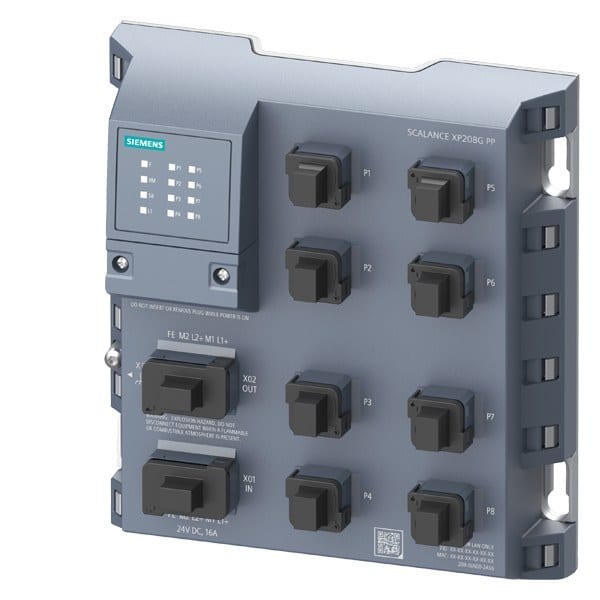 SIEMENS - SCALANCE XP208G PP, managed Layer 2 IE Switch