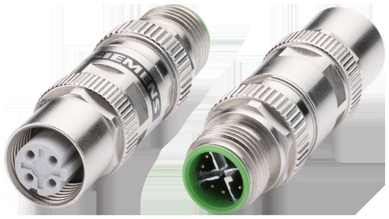 SIEMENS - IE Adapter M12-D/M12-X- Cat5e- M12 D-Buchse auf M12 X-Stift