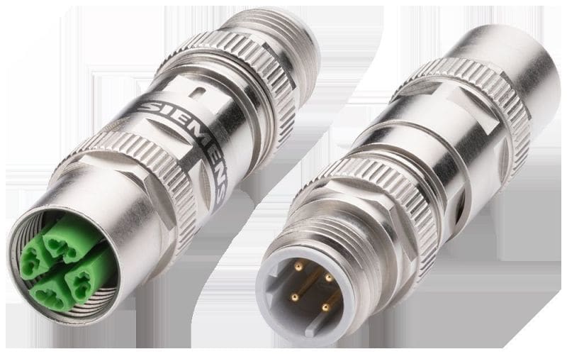 SIEMENS - IE Adapter M12-D/M12-X- Cat5e- M12 D-Stift auf M12 X-Buchse