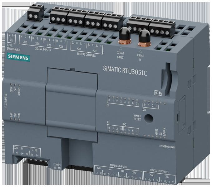 SIEMENS - SIMATIC RTU3051C, kompakte LP Fernwirkstation, LPWAN (LTE-M/NB-IoTv2), GNSS