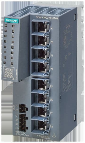 SIEMENS - SCALANCE XCM108, unmanaged Switch, 8x RJ45