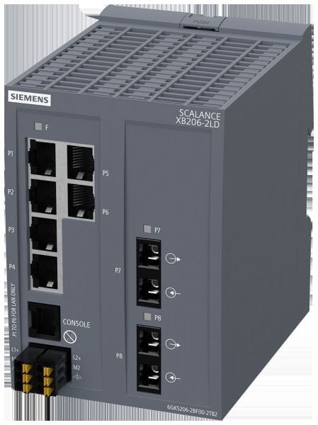 SIEMENS - SCALANCE XB206-2LD, managed Layer 2 Switch, 6xRJ45, 2xSinglemode SC, DEF: PN IO